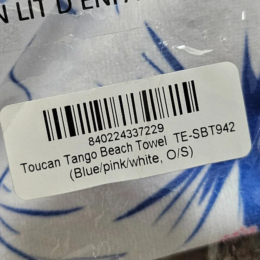 Toucan Tango Beach Towel - New in Package